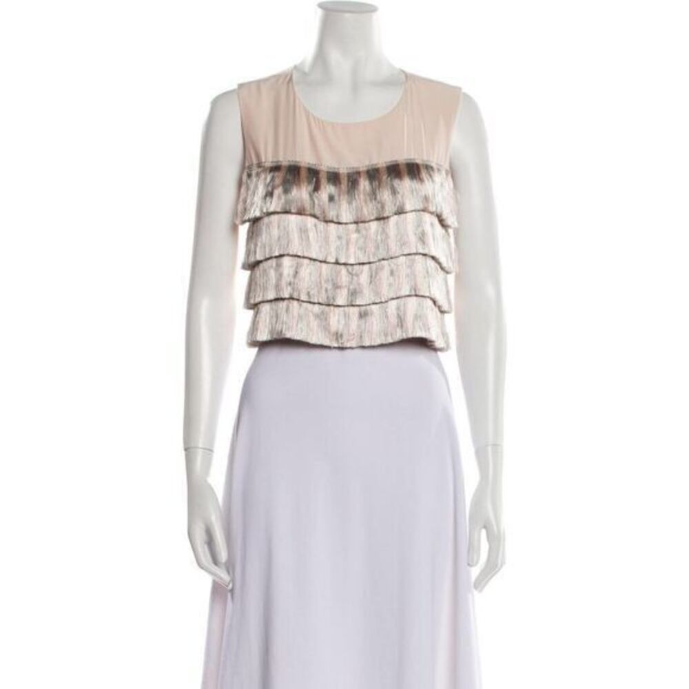 ALEXIS Silk Scoop Neck Crop Top